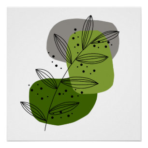 Moderne abstrakte Blumenposter-Kunst Poster