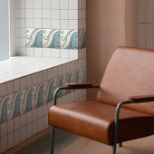 Moderne Abstrakte Blumensymmetrie Mitte des Jahrhu Fliese