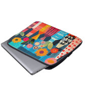 Moderne abstrakte Blumenvase, Laptopschutzhülle (Vorne Knopf)