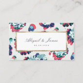 Moderne abstrakte Blumenwebsite Beilage Karte (Rückseite)