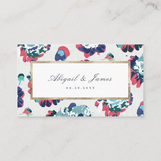 Moderne abstrakte Blumenwebsite Beilage Karte (Rückseite)