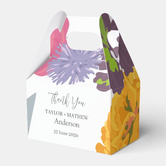 Moderne Abstrakte Blumenzellennamen Geschenkschachtel (Vorderseite)