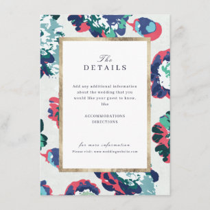 Moderne abstrakte Blumenzettel Begleitkarte