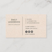 MODERNE ABSTRAKTE BLUSH PINK KERAMIK TEXTURE WAVES VISITENKARTE (Rückseite)