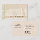 MODERNE ABSTRAKTE BLUSH PINK KERAMIK TEXTURE WAVS VISITENKARTE (Vorne/Hinten)