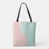 Moderne Abstrakte Blush Pink Mint Kollektion Tasche (Rückseite)