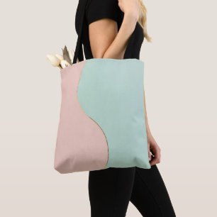 Moderne Abstrakte Blush Pink Mint Kollektion Tasche