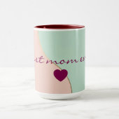 Moderne Abstrakte Blush Pink Mint Kollektion Tasse (Zentrum)