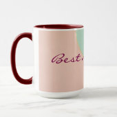 Moderne Abstrakte Blush Pink Mint Kollektion Tasse (Links)