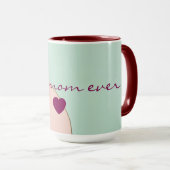 Moderne Abstrakte Blush Pink Mint Kollektion Tasse (VorderseiteRechts)