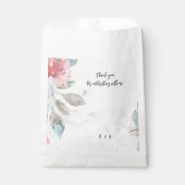 Moderne Abstrakte Blush Rose & Wildblume Hochzeit Geschenktütchen (Vorderseite)