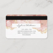 Moderne Abstrakte Blush Watercolor Kreditkarte Visitenkarte (Rückseite)