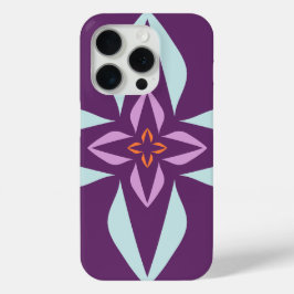 Moderne Abstrakte Blüten Lila und orange Case-Mate iPhone Hülle