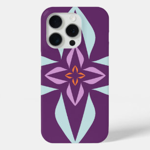 Moderne Abstrakte Blüten Lila und orange Case-Mate iPhone Hülle
