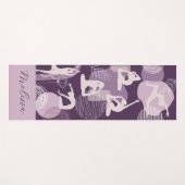 Moderne Abstrakte Boho Ästhetische Lila Yoga-Pose Yogamatte (Vorderseite (Horizontal))