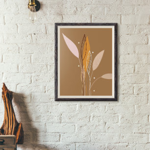 Moderne Abstrakte Boho-Blumen-Kunst Poster