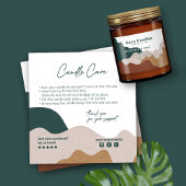 Moderne Abstrakte Boho Candle Care Card