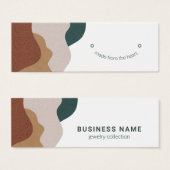 Moderne Abstrakte Boho Earring Display Card (Vorne & Hinten)