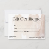 Moderne Abstrakte Boho-Gutscheinkarte (Rückseite)