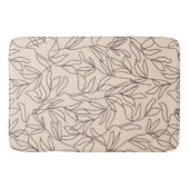 Moderne abstrakte Boho Line Art Blätter Muster Badematte (Vorderseite)