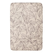 Moderne abstrakte Boho Line Art Blätter Muster Badematte (Vorderseite Vertikal)