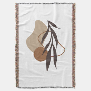 Moderne Abstrakte Boho Pflanze Art Decke