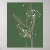 Moderne Abstrakte Boho Pflanze Art Dekor Poster (Vorne)