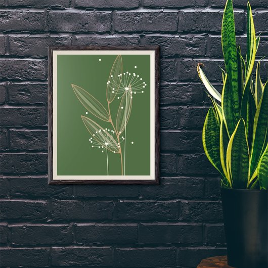 Moderne Abstrakte Boho Pflanze Art Dekor Poster