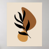 Moderne Abstrakte Boho Pflanze Art Poster (Vorne)