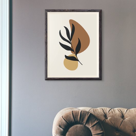 Moderne Abstrakte Boho Pflanze Art Poster