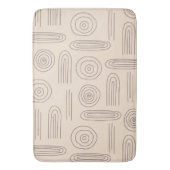 Moderne abstrakte Boho Regenbogenlinie Kunst dunke Badematte (Vorderseite Vertikal)