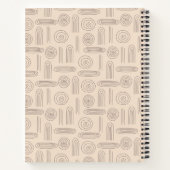 Moderne abstrakte Boho Regenbogenlinie Kunst dunke Notizblock (Rückseite)