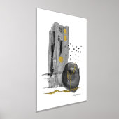 Moderne Abstrakte Boho Stil Schwarz-weiße Wasserfa Foliendrucke (Ablage )