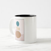 Moderne Abstrakte Boho-Tasse - Minimalistischer ne Zweifarbige Tasse (Vorderseite Links)