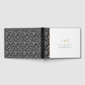 Moderne Abstrakte botanische Blätter Hochzeit Gästebuch (Voll)