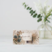 Moderne Abstrakte botanische Erdkollage Visitenkarte (Stehend Vorderseite)