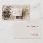 Moderne Abstrakte botanische Erdkollage Visitenkarte (Vorne/Hinten)