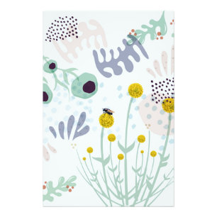 Moderne abstrakte botanische gelbe Billy-Button-Bl Fotodruck