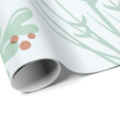 Moderne abstrakte botanische gelbe Billy-Button-Bl Geschenkpapier (Rolleneckpunkt)