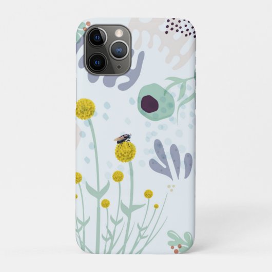Moderne abstrakte botanische gelbe Billy-Button Case-Mate iPhone Hülle (Rückseite)