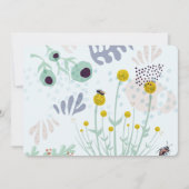 Moderne abstrakte botanische gelbe Billy-Button Einladung (Vorderseite)
