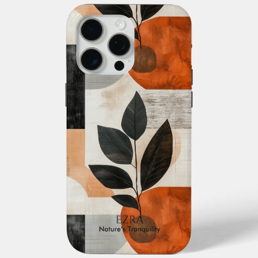 Moderne Abstrakte botanische Kunst - erdig Minimal Case-Mate iPhone Hülle (Rückseite)