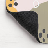 Moderne abstrakte botanische Kunst in Orange und B Mousepad (Ecke)