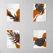 Moderne Abstrakte Botanische Mauer Bilderwand Sets (Vorderseite)
