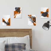 Moderne Abstrakte Botanische Mauer Bilderwand Sets (Schlafzimmer)