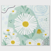 Moderne abstrakte botanische Strandaster Geschenkpapier (Flach)