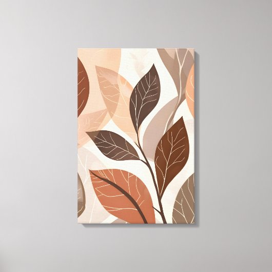 Moderne Abstrakte Botanische Wall Art Print. Leinwanddruck (Vorderseite)