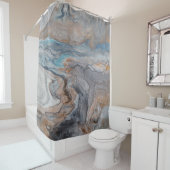 Moderne abstrakte Bronzecreme Duschvorhang (Beispiel)