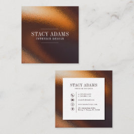 Moderne Abstrakte Bronzefolien Quadratische Visitenkarte