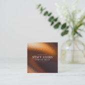 Moderne Abstrakte Bronzefolien Quadratische Visitenkarte (Stehend Vorderseite)